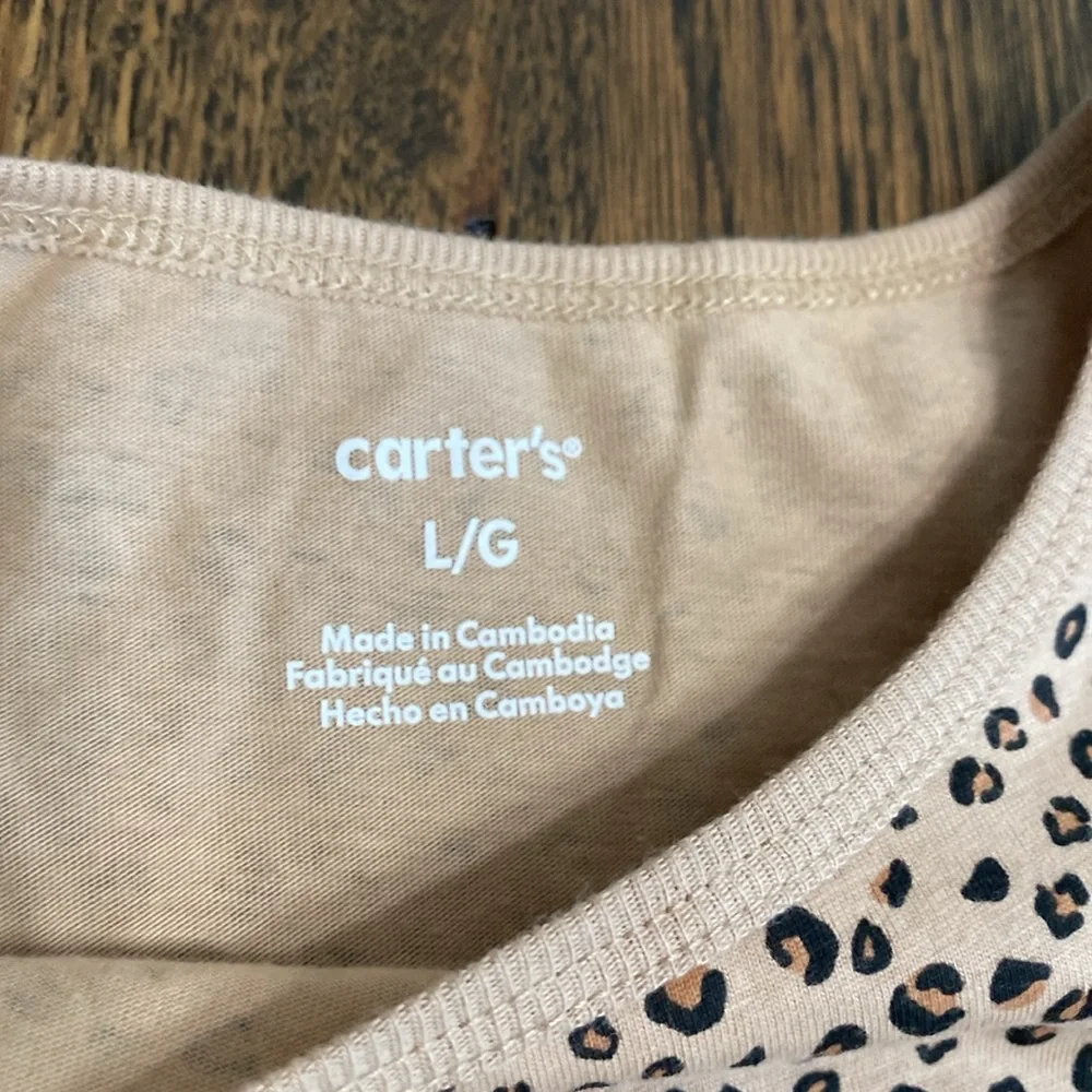 NWT Carter’s Leopard Peplum Top and Cozy Leggings 10